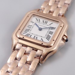 Cartier-Panthere Secrete De Ladies 27mm RG/RG White Dial 8848F Swiss Qtz