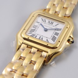 Cartier-Panthere Secrete De Ladies 27mm YG/YG White Dial 8848F Swiss Qtz