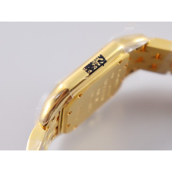 Cartier-Panthere Secrete De Ladies 27mm Dia YG/YG White Dial 8848F Swiss Qtz