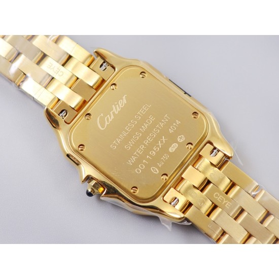 Cartier-Panthere Secrete De Ladies 27mm Dia YG/YG White Dial 8848F Swiss Qtz