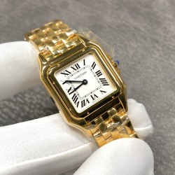 Cartier-Panthere Secrete De Ladies 27mm YG/YG White AF Quartz