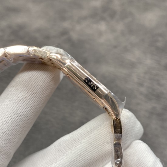 Cartier-Panthere Secrete De Ladies Small 22mm Dia RG/RG White AF Quartz