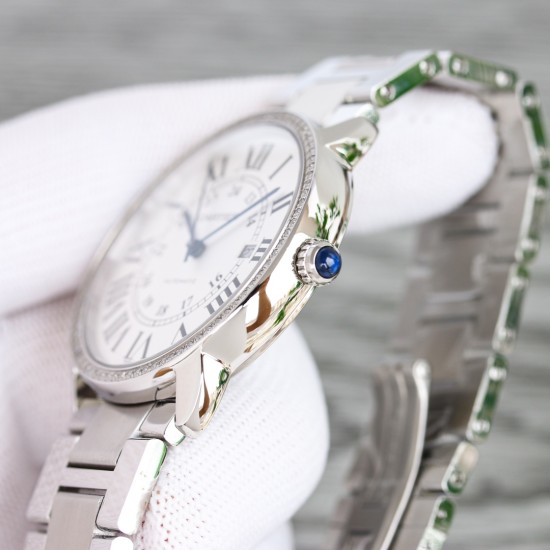 Cartier-Ronde Solo Date 42mm SS/SS Blue Dial AF MY9015