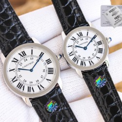 Cartier-Ronde Solo Date 30mm/36mm SS/LE White Dial 3WF MY9015