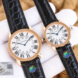 Cartier-Ronde Solo Date 30mm/36mm RG/LE White Dial 3WF MY9015