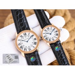 Cartier-Ronde Solo Date 30mm/36mm RG/LE White Dial 3WF MY9015