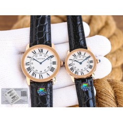 Cartier-Ronde Solo Date 30mm/36mm RG/LE White Dial 3WF MY9015