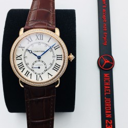 Cartier-Ronde Louis 40mm Diamonds RG/LE White Dial RMN EGF 1904-PS