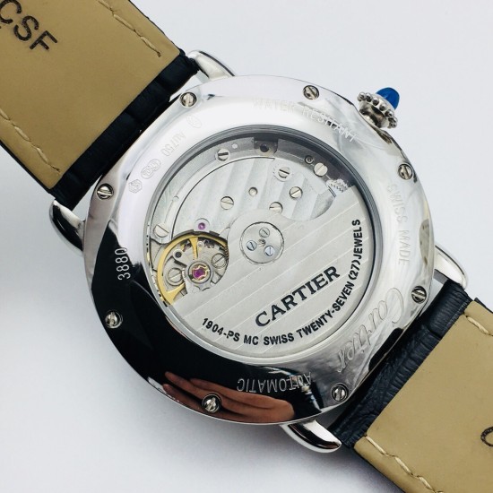 Cartier-Ronde Louis 40mm Diamonds SS/LE White Dial RMN EGF 1904-PS