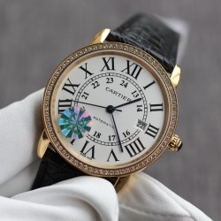 Cartier-Ronde Solo Date 42mm Dia RG/LE White Dial TWF MY9015