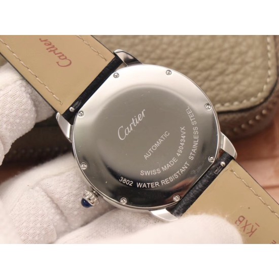 Cartier-Ronde Solo Date 42mm Dia SS/LE White Dial A8F MY9015