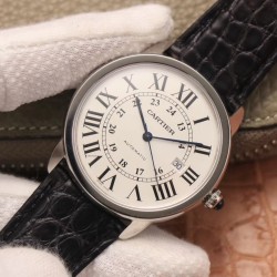 Cartier-Ronde Solo Date 42mm SS/LE White Dial A8F MY9015