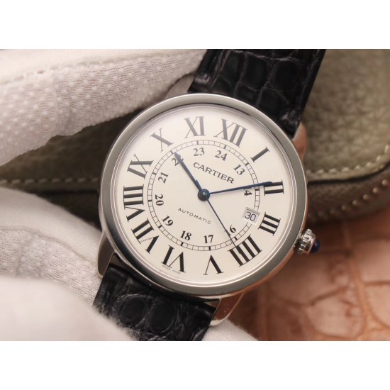 Cartier-Ronde Solo Date 42mm SS/LE White Dial A8F MY9015