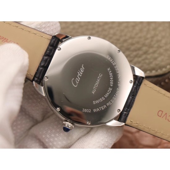 Cartier-Ronde Solo Date 42mm SS/LE White Dial A8F MY9015