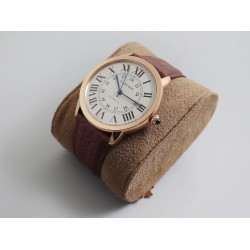 Cartier-Ronde Solo Date 42mm RG/LE White Dial TWF MY9015