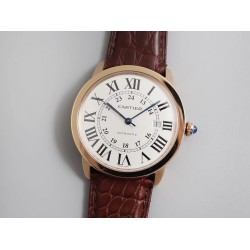 Cartier-Ronde Solo Date 42mm RG/LE White Dial TWF MY9015