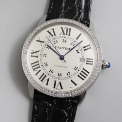 Cartier-Ronde Solo Date 42mm Diam SS/LE White Dial TWF MY9015