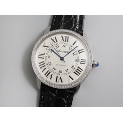 Cartier-Ronde Solo Date 42mm Diam SS/LE White Dial TWF MY9015