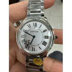 Cartier-Ronde Must 36mm SS/SS White Dial AF Quartz