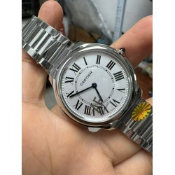 Cartier-Ronde Must 36mm SS/SS White Dial AF Quartz