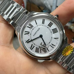 Cartier-Ronde Must 36mm SS/SS White Dial AF Quartz