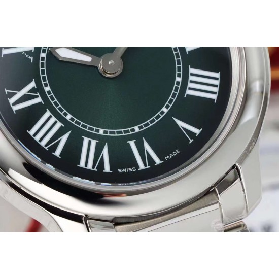 Cartier-Ronde Must 29mm SS/SS Green Dial AF Quartz