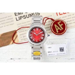 Cartier-Ronde Must 29mm SS/SS Red Dial AF Quartz