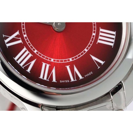 Cartier-Ronde Must 29mm SS/SS Red Dial AF Quartz