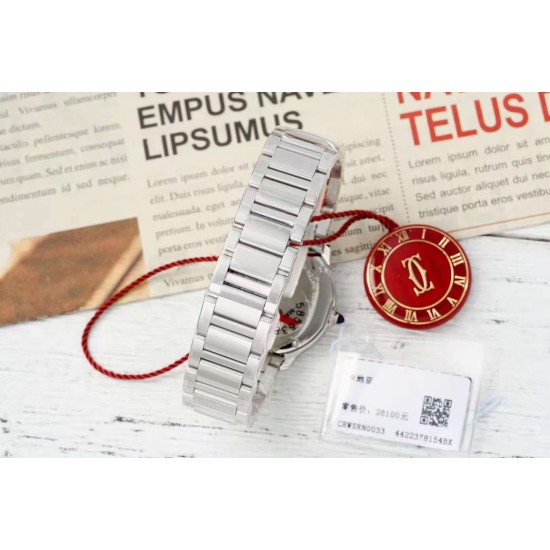 Cartier-Ronde Must 29mm Diam SS/SS Red Dial AF Quartz