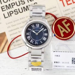 Cartier-Ronde Must 29mm SS/SS Blue Dial AF Quartz