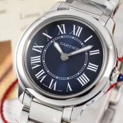 Cartier-Ronde Must 29mm SS/SS Blue Dial AF Quartz