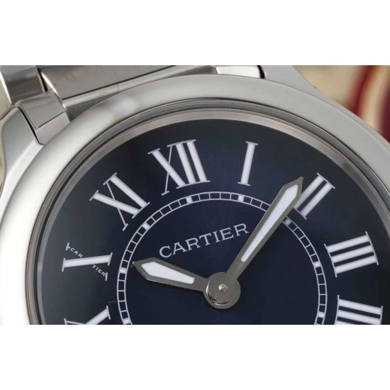 Cartier-Ronde Must 29mm SS/SS Blue Dial AF Quartz