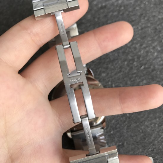 Cartier-Ronde Solo Date 42mm SS/SS White Dial AF MY9015