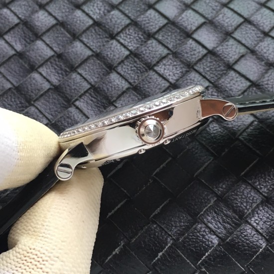 Rotonde De Cartier Tourb HPI00593 SS/LE White/Diam BBR Asia Tourb