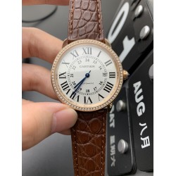 Cartier-Ronde Solo Date 42mm Dia RG/LE White Dial TWF MY9015