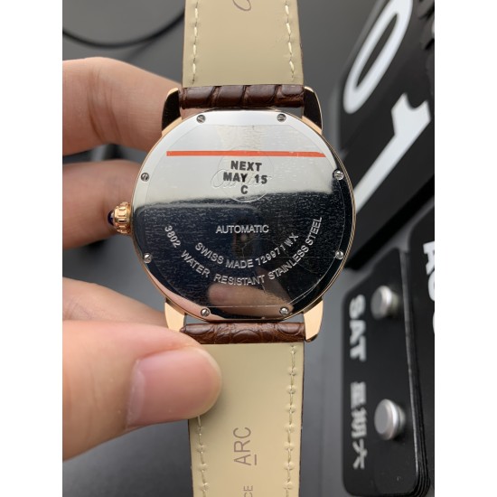 Cartier-Ronde Solo Date 42mm Dia RG/LE White Dial TWF MY9015