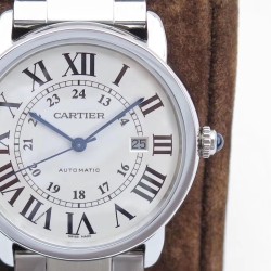 Cartier-Ronde Solo Date 42mm SS/SS White ZF Miyota 9015