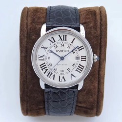 Cartier-Ronde Solo Date 42mm SS/LE White ZF Miyota 9015