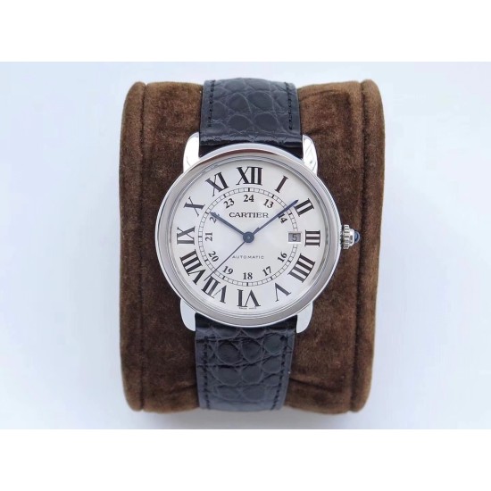 Cartier-Ronde Solo Date 42mm SS/LE White ZF Miyota 9015