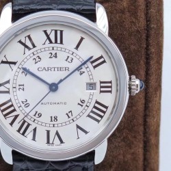 Cartier-Ronde Solo Date 42mm SS/LE White ZF Miyota 9015