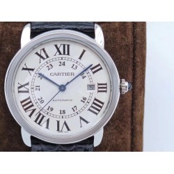 Cartier-Ronde Solo Date 42mm SS/LE White ZF Miyota 9015