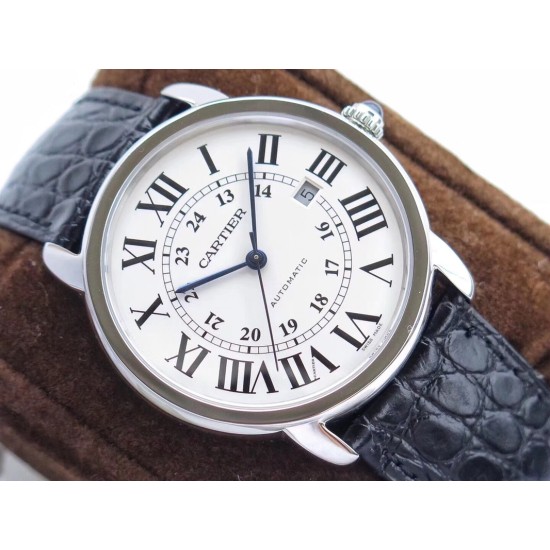 Cartier-Ronde Solo Date 42mm SS/LE White ZF Miyota 9015