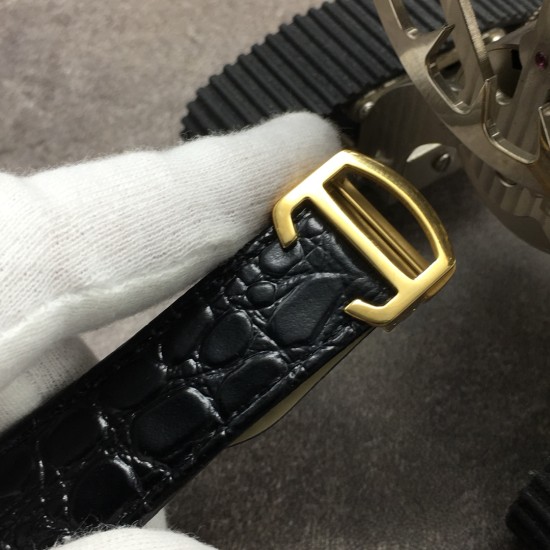 Cartier-Ronde Solo Date 42mm Dia YG/LE White Dial GBF MY9015