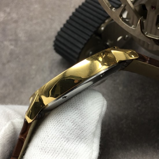 Cartier-Ronde Solo Date 42mm YG/LE White Dial GBF MY9015