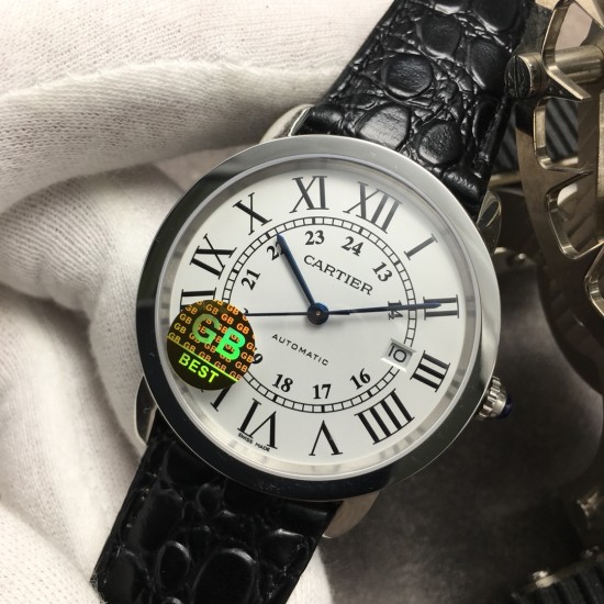 Cartier-Ronde Solo Date 42mm SS/LE White Dial GBF MY9015