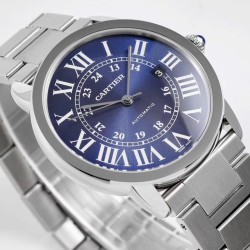 Cartier-Ronde Solo Date 42mm SS/SS Blue Dial AF MY9015