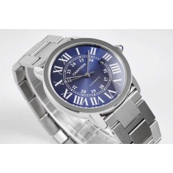Cartier-Ronde Solo Date 42mm SS/SS Blue Dial AF MY9015
