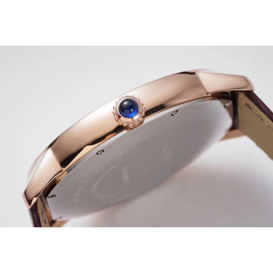 Cartier-Ronde Solo Date 42mm Dia RG/LE White Dial AF MY9015