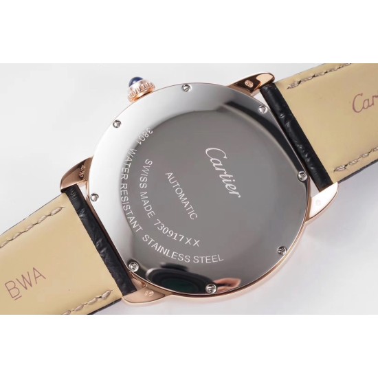 Cartier-Ronde Solo Date 42mm Dia RG/LE White Dial AF MY9015