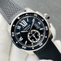 Cartier-Calibre de Cartier 42mm SS/RU Black V9F 1:1 Asia 23J Mod